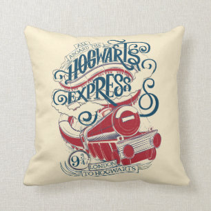 Coussin Harry Potter Typographie du Hogwarts Express