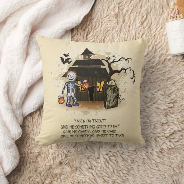 Coussin Hauné House Trick ou Treat Scene (Couverture)