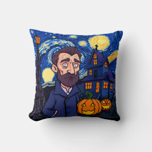 Coussin Hauné Van Gogh Scène - Gothic Starry Halloween N