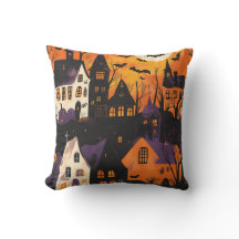 Hauné Village Éffrayant violet orange Halloween
