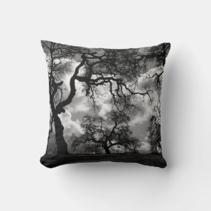 Coussin Hauning Arbres noirs et blancs