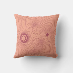 Coussin Haut de gamme Topographie Lineaire Psychedelique R