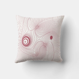 Coussin Haut de gamme Topographie Lineaire Psychedelique R