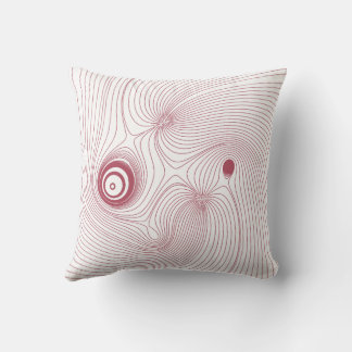 Coussin Haut de gamme Topographie Lineaire Psychedelique R