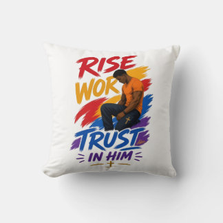 Coussin Haut graphique pour femmes « Rise Work Trust In Hi
