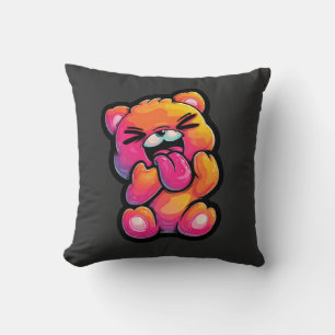 Coussin Haut Ted Lapin Abstrait Vibrant