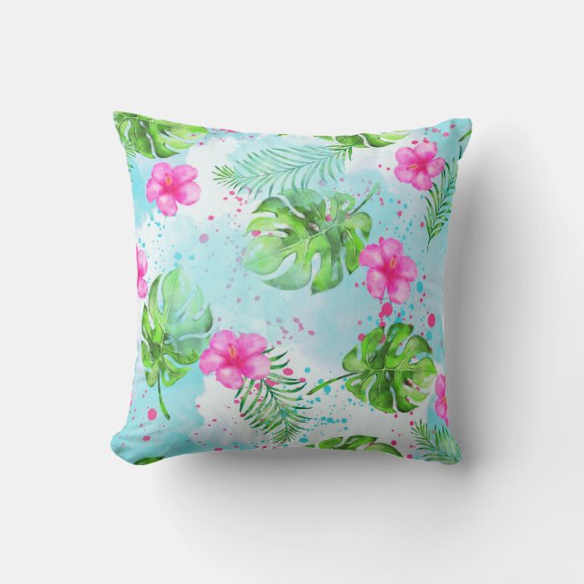 Coussin hawaïen tropical (Recto)