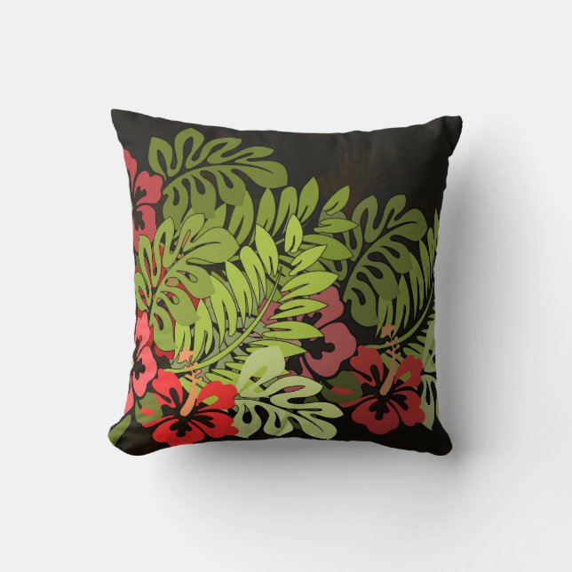 Coussin Hawaii Aloha Flower Art Print (Recto)