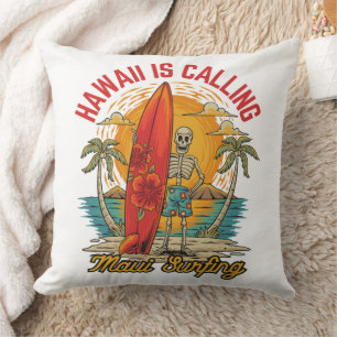 Coussin Hawaii Appelle Maui Surfant les Vibrations de l'Îl