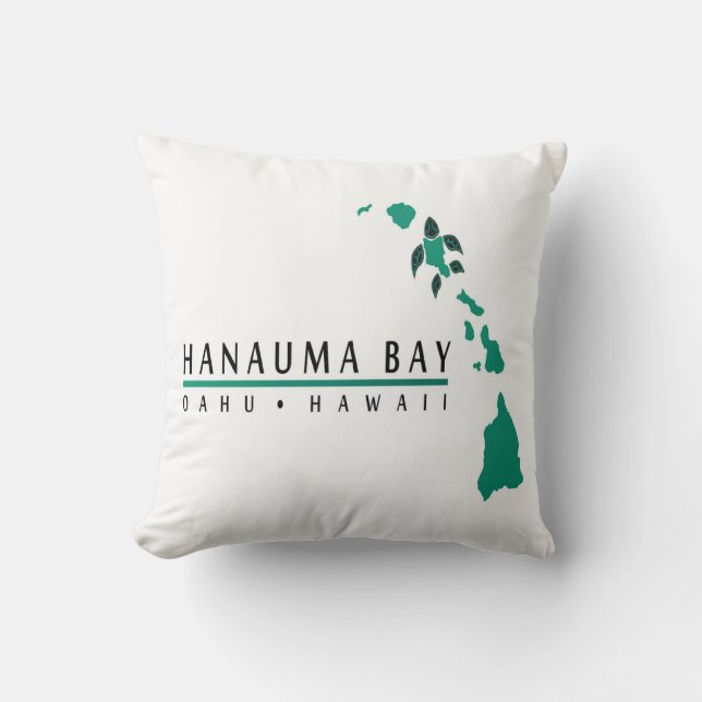 Coussin Hawaii de la baie Hanauma (Recto)