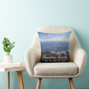 Coussin Hawaii Punalu'u Beach Scene
