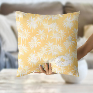 Coussin Hawaiian Palm Tree Silhouette Motif Gold ID1093