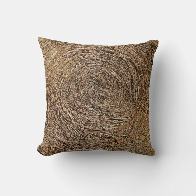 Coussin Hay Bale, Thème Grange (Recto)