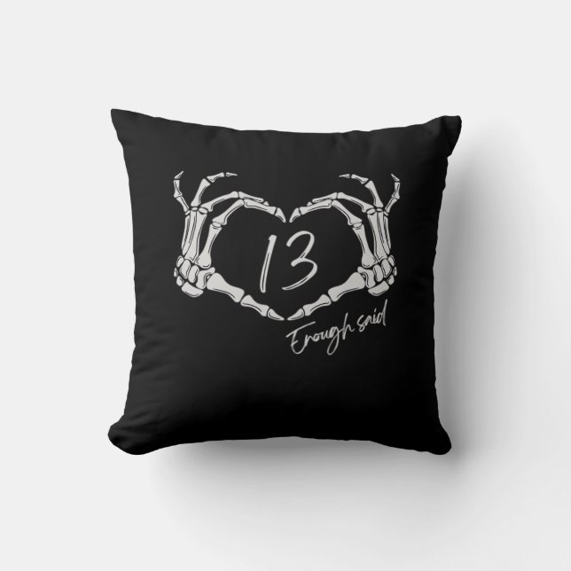 Coussin Heart Skeleton Main Classic (Recto)
