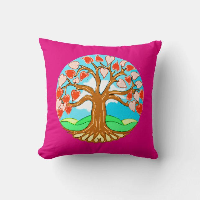 Coussin Heart Tree of Life Mandala (Recto)