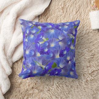 Coussin Heavenly Blue Morning Glory 3D Floral