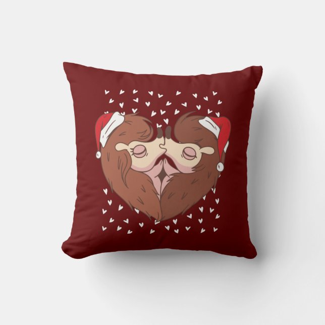 Coussin Hedgeog Christmas Kisses (Recto)