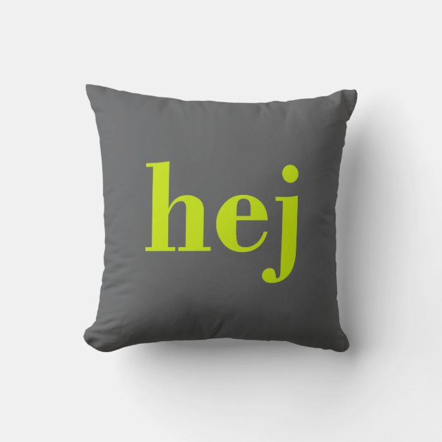 Coussin Hej - Bonjour suédois (Recto)