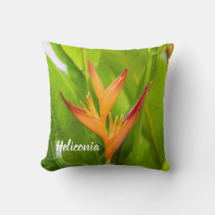 Coussin Heliconia Fleurs Plante Botanique Jardin Design