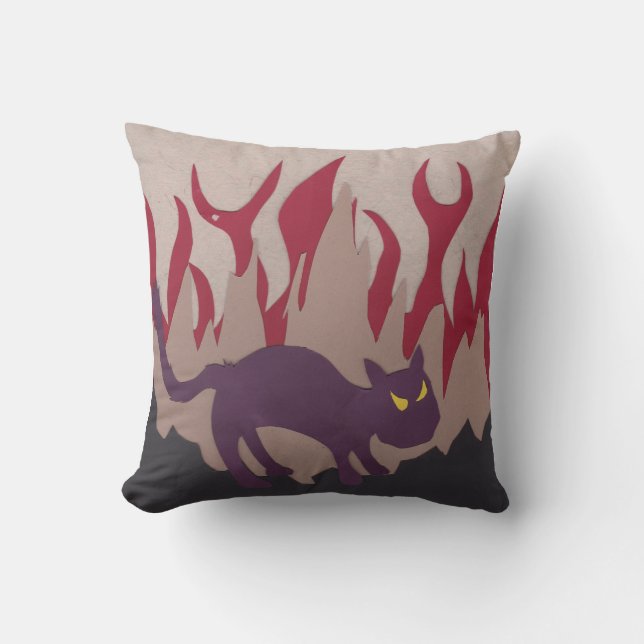 Coussin Hell Cat (Recto)