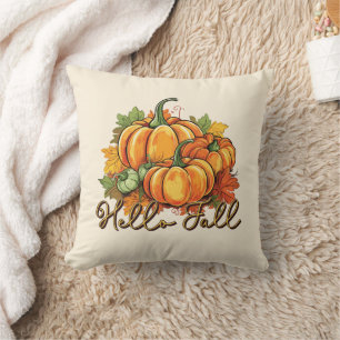Coussin Hello Fall - Cosy Citrouille Patch