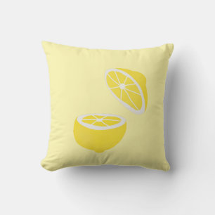 Coussin Hello Lemon jaune moderne fruit