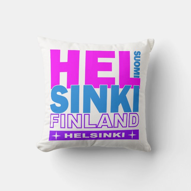 Coussin HELSINKI Finlande lancer l'oreiller (Recto)