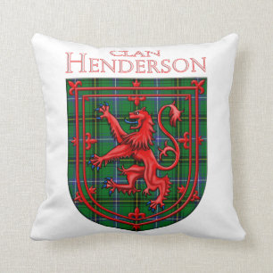 Coussin Henderson Tartan Scottish Plaid Lion Rampant