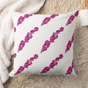 Coussin Henné mehndi peint à la main Floral botanical rose