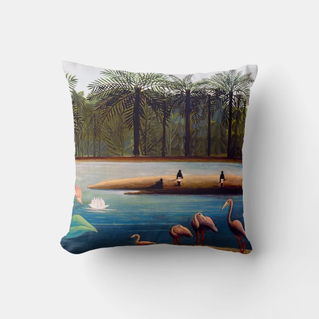 Coussin Henri Rousseau - Les Flamants (Recto)