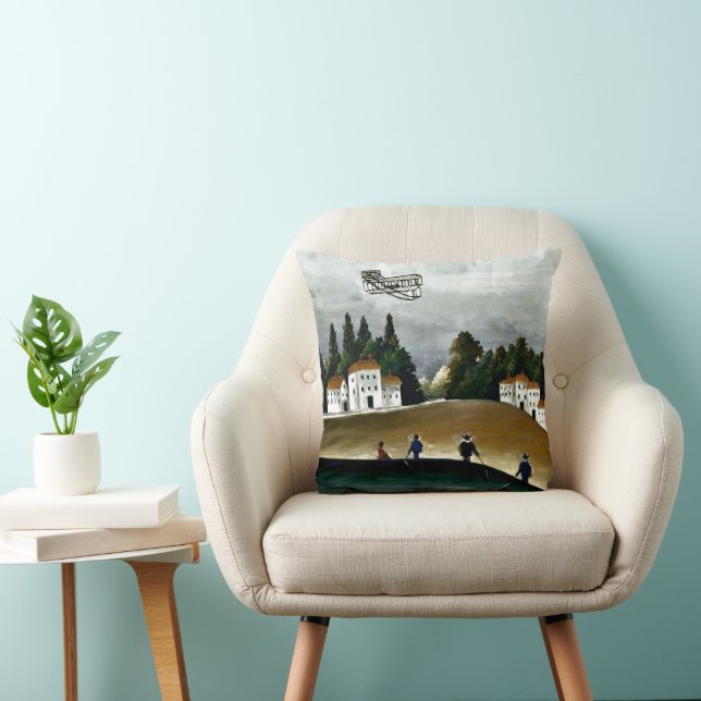 Coussin Henri Rousseau - Les Pêcheurs et le Biplane (Chaise)