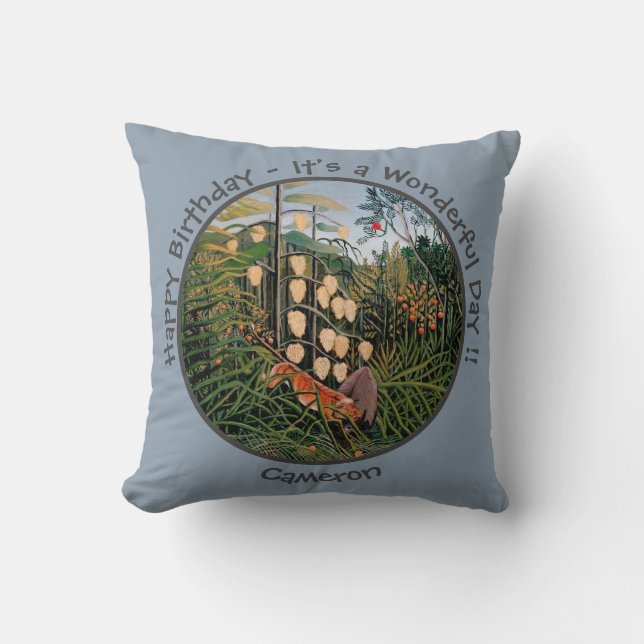 Coussin Henri Rousseau Tiger & Bull Party Items Collection (Recto)