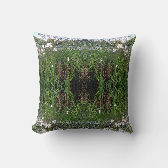 Coussin Herbe Verte Ciel Bleu (Recto)