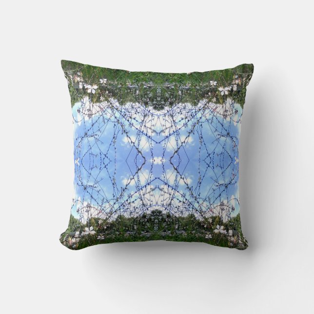 Coussin Herbe verte ciel bleu (Recto)