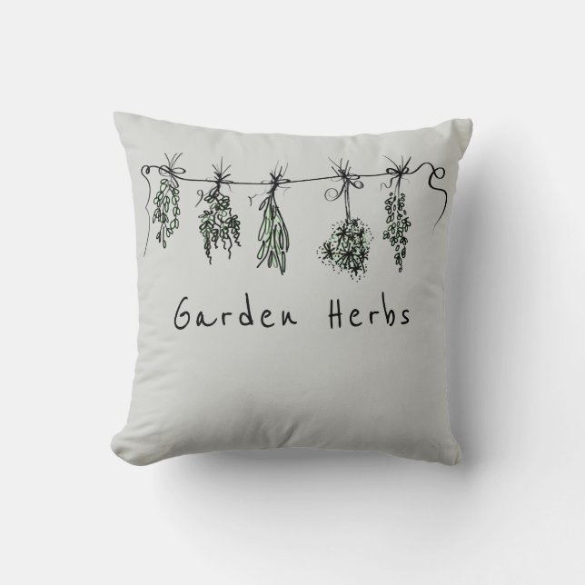 Coussin Herbes du jardin (Recto)