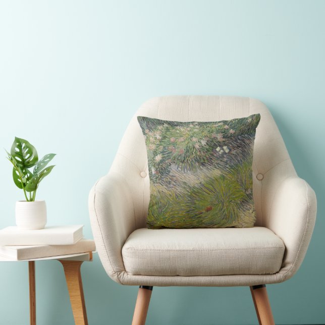 Coussin Herbes et papillons par Vincent van Gogh (Chaise)