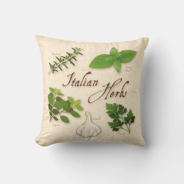 Coussin Herbes italiennes Jeu d'oreiller (Recto)