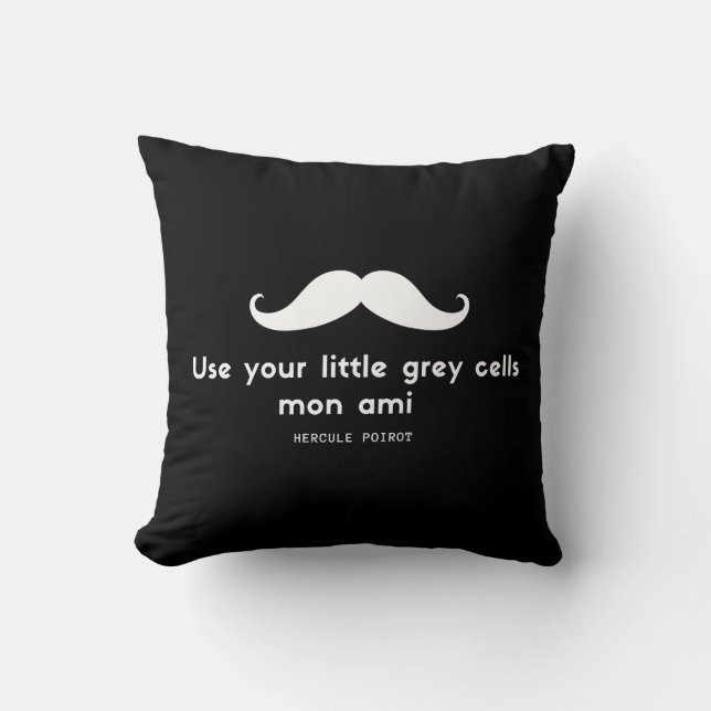 Coussin Hercule poirot (blanc) (Recto)