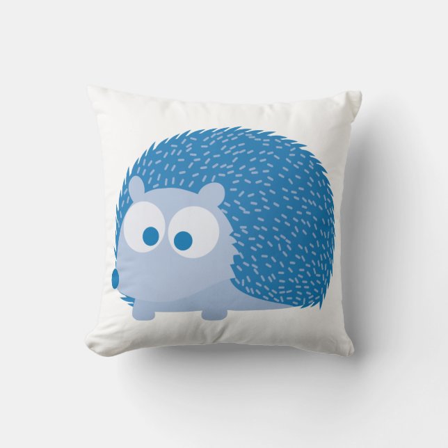 Coussin Hérisson bleu (Recto)