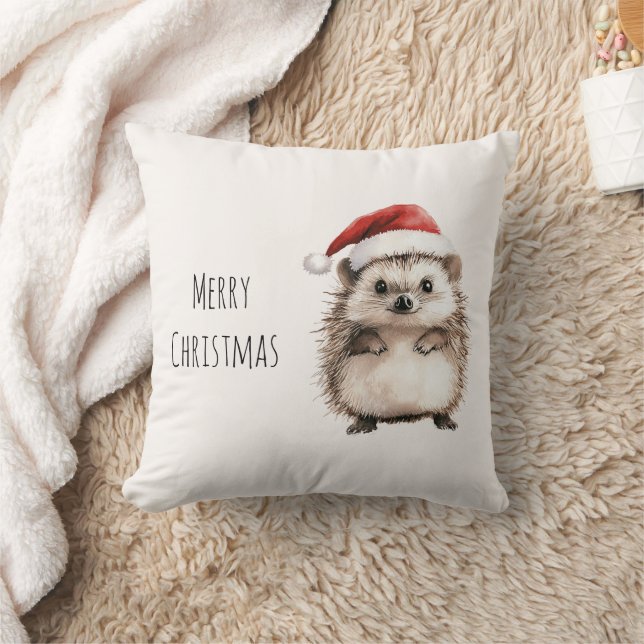 Coussin Hérisson Chapeau de Père Noël Noël (Couverture)