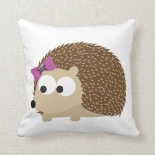 Coussin hérisson de fille mignonne