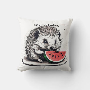Coussin Hérisson Mignon Mangant de la Pastèque – Style Des