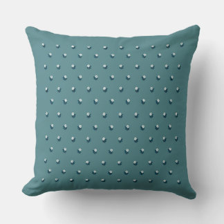 Coussin Héritage Ditsy - Calicot Calme - Ardoise Sarcelle