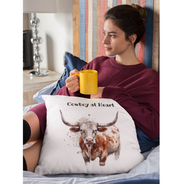 Coussin Héritage Longhorn, personnalisé   (Créateur téléchargé)