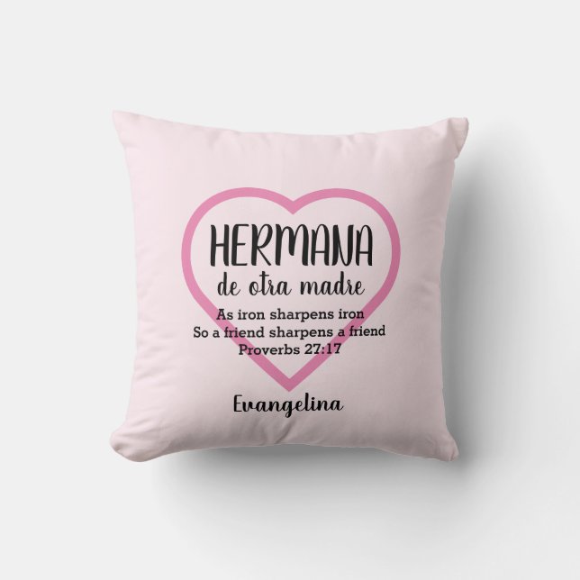 Coussin HERMANA DE OTRA MADRE Christian BFF Personnalisé (Recto)