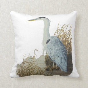 Coussin Héron au bord de marais
