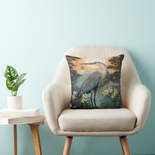 Coussin Héron dans l'étang