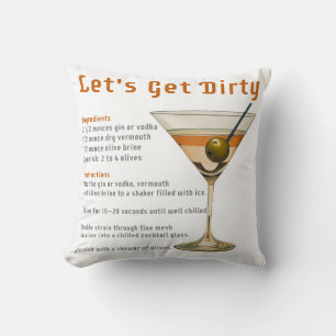 Coussin Heure de cocktail Obtenons une recette de martini