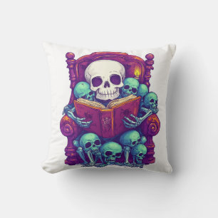 Coussin Heure de l'histoire avec Bones � Squelette drôle d