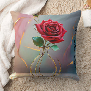 Coussin "Heure dorée en fleurs"